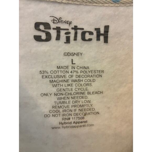 Disney Stitch Graphic Fleece Pullover Sweatshirt Sz Large NWTs - Picture 2 of 6